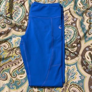 Curves and combat boots. Electric blue